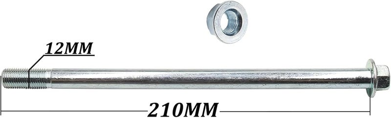 Greesp 12mm Rim Wheel Axle Bolts Swing Arm Bolt for PIT PRO Dirt ATV Quad Bike Motorcycle (210mm AXLE LENGTH) - Image 2